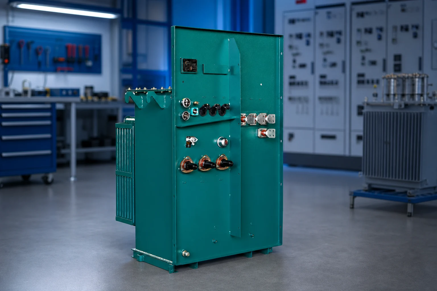 Jubang Group prefabricated_substation — official product photo with illustrative scene background (not a real site photo)