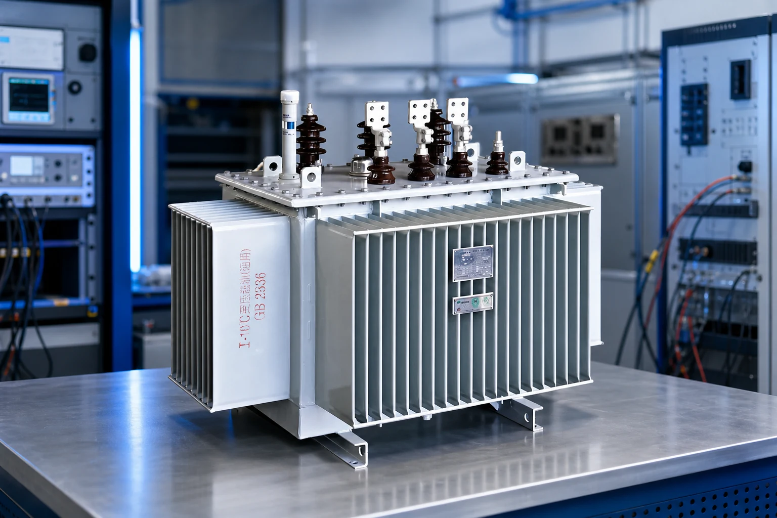 Jubang Group power_transformer — official product photo with illustrative scene background (not a real site photo)