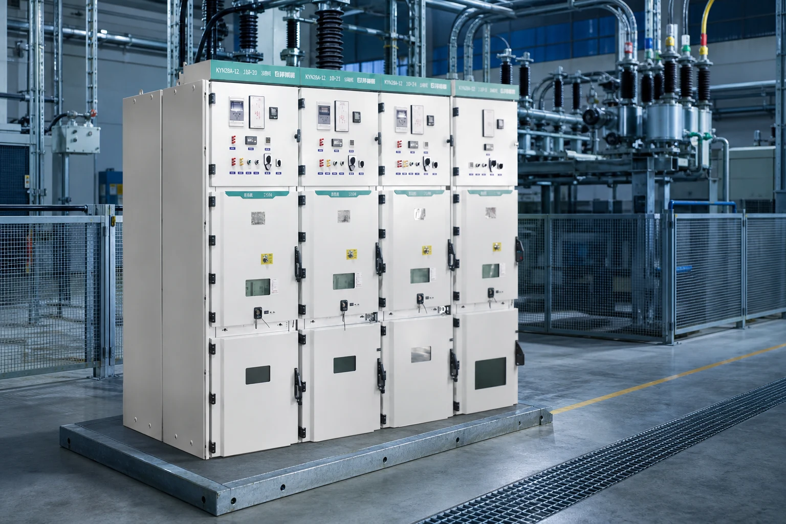 miniature circuit breaker MCB — Jubang Group official product with illustrative industrial background (not a real site photo)