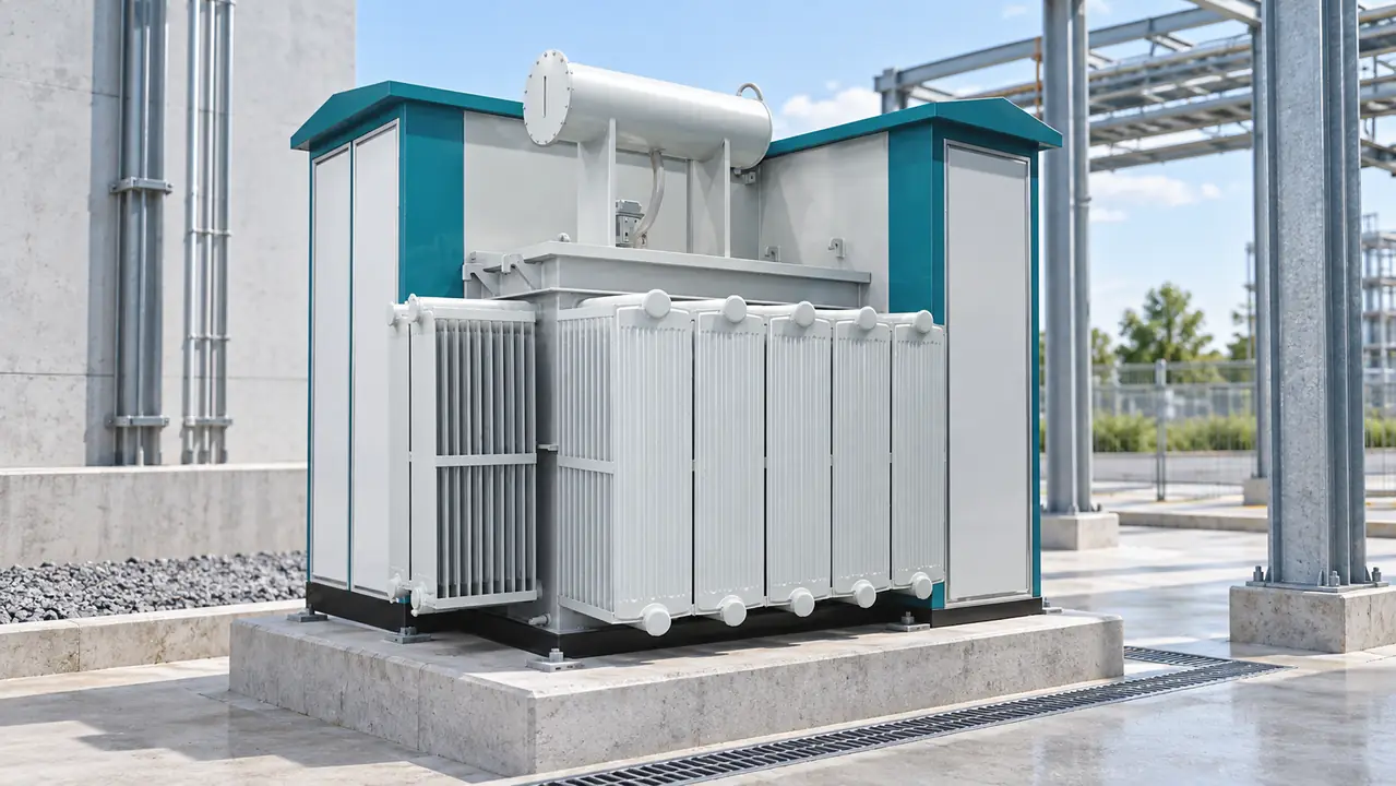 Integrated wind transformer with medium-voltage switchgear and turbine collector cable interfaces